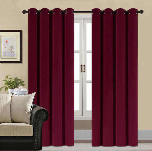 Premium Maroon Velvet Curtain for Bedroom & Living Room